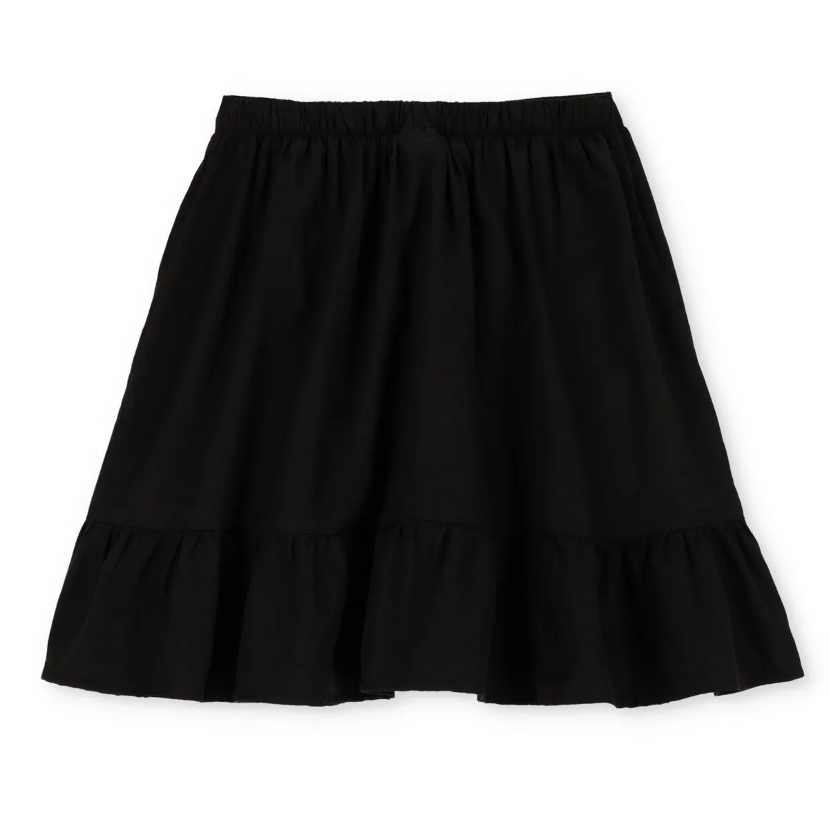 Girls Woven Wrap Skirt - Black