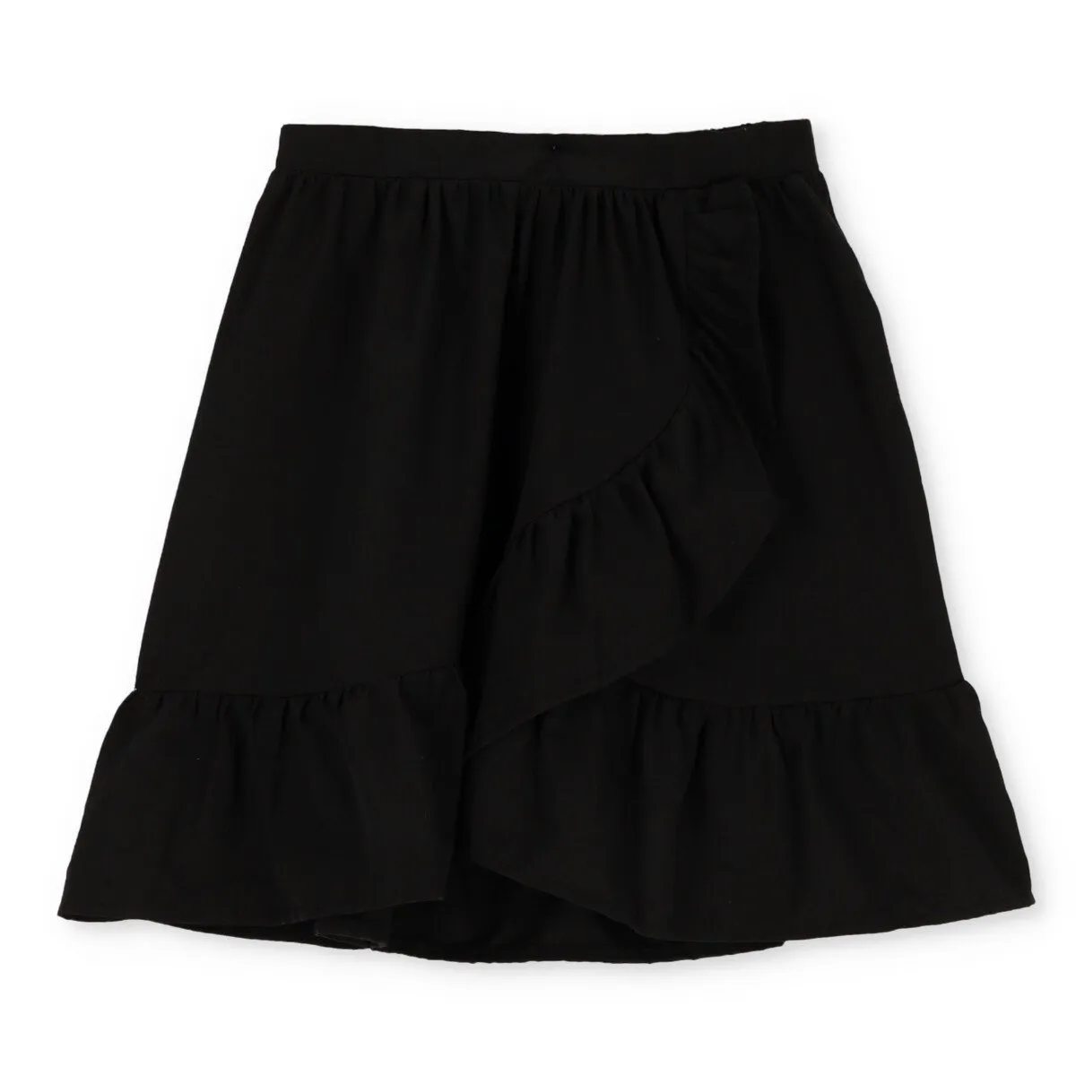 Girls Woven Wrap Skirt - Black