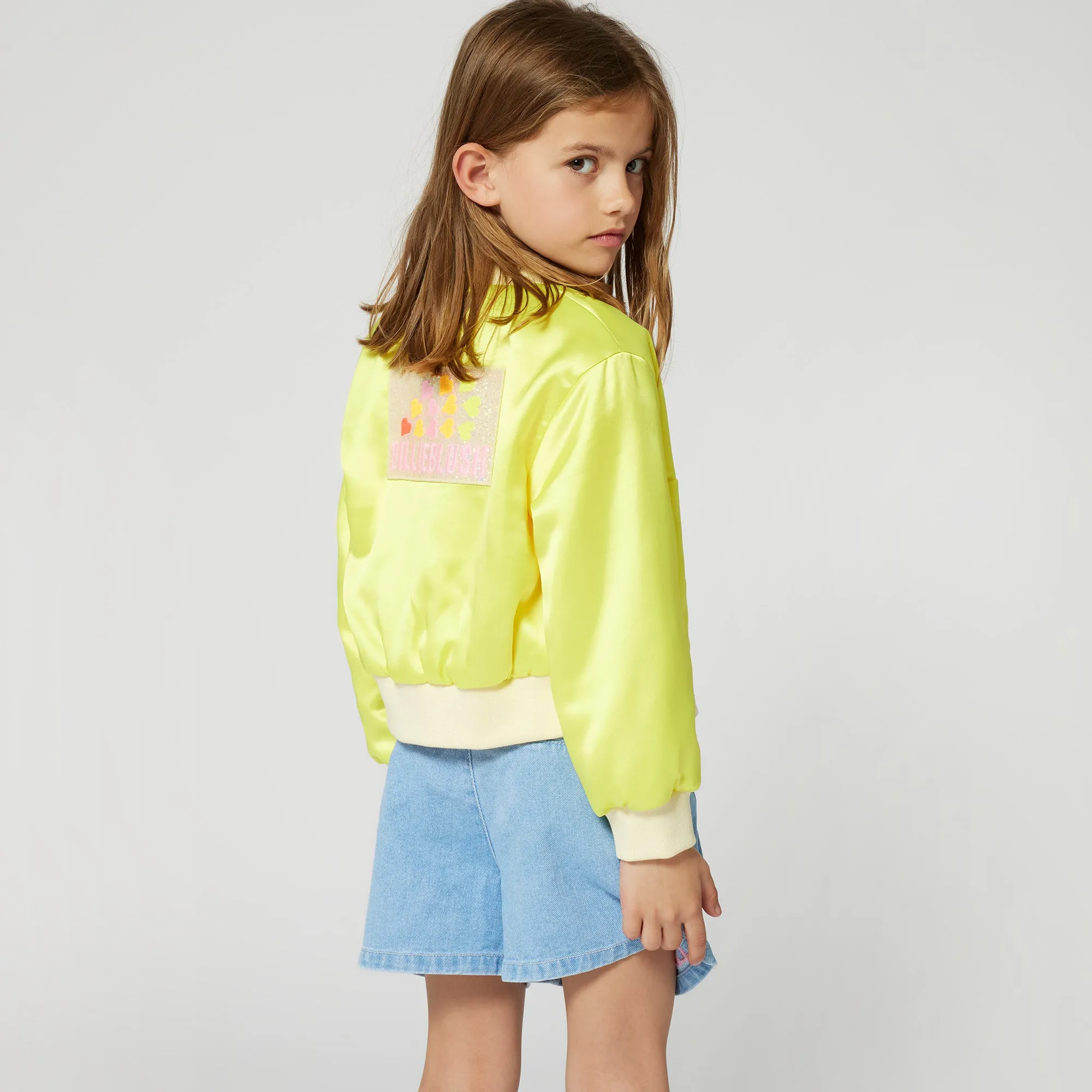 Girls Yellow Bomber Jacket