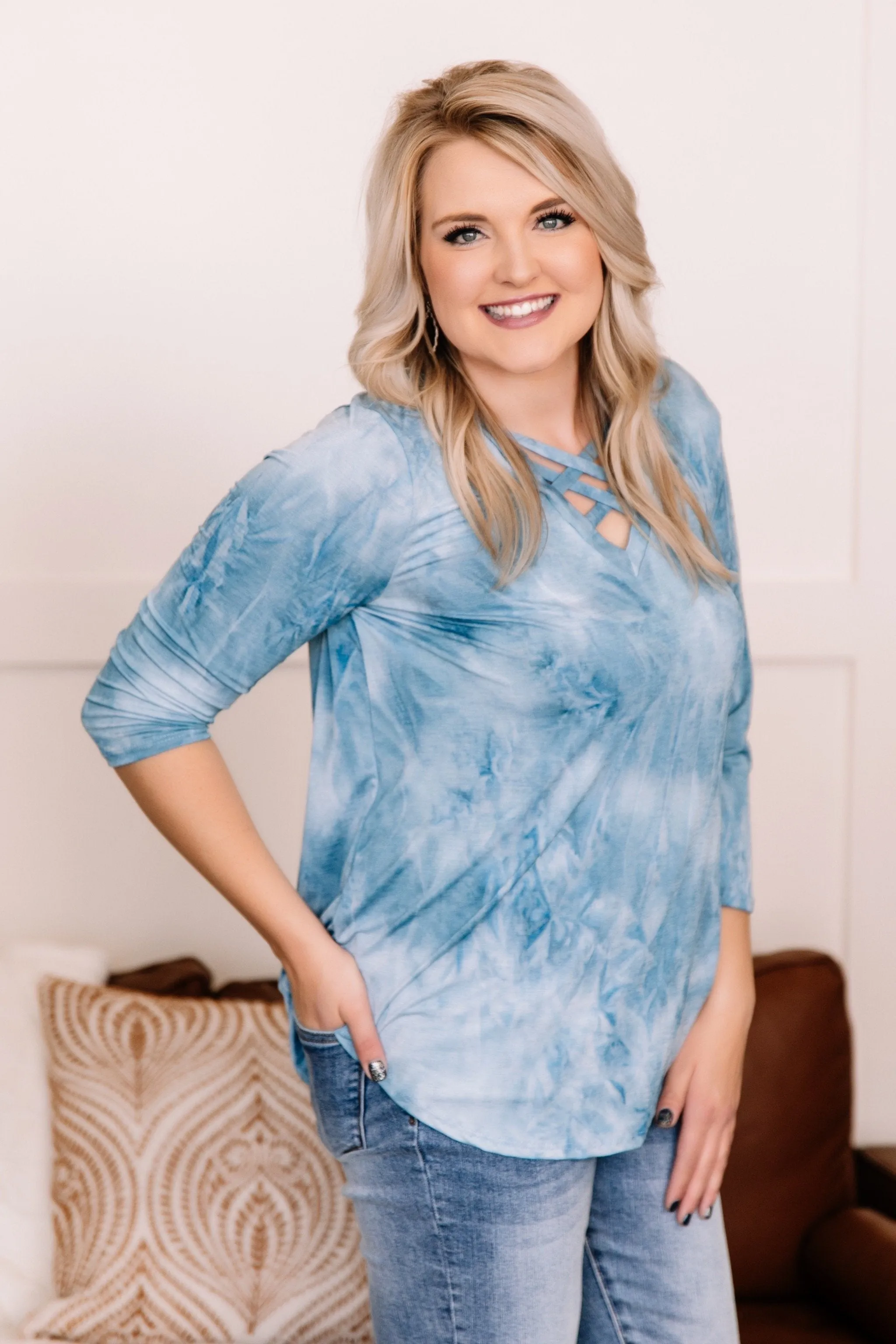 Glitter In The Air Blue Top
