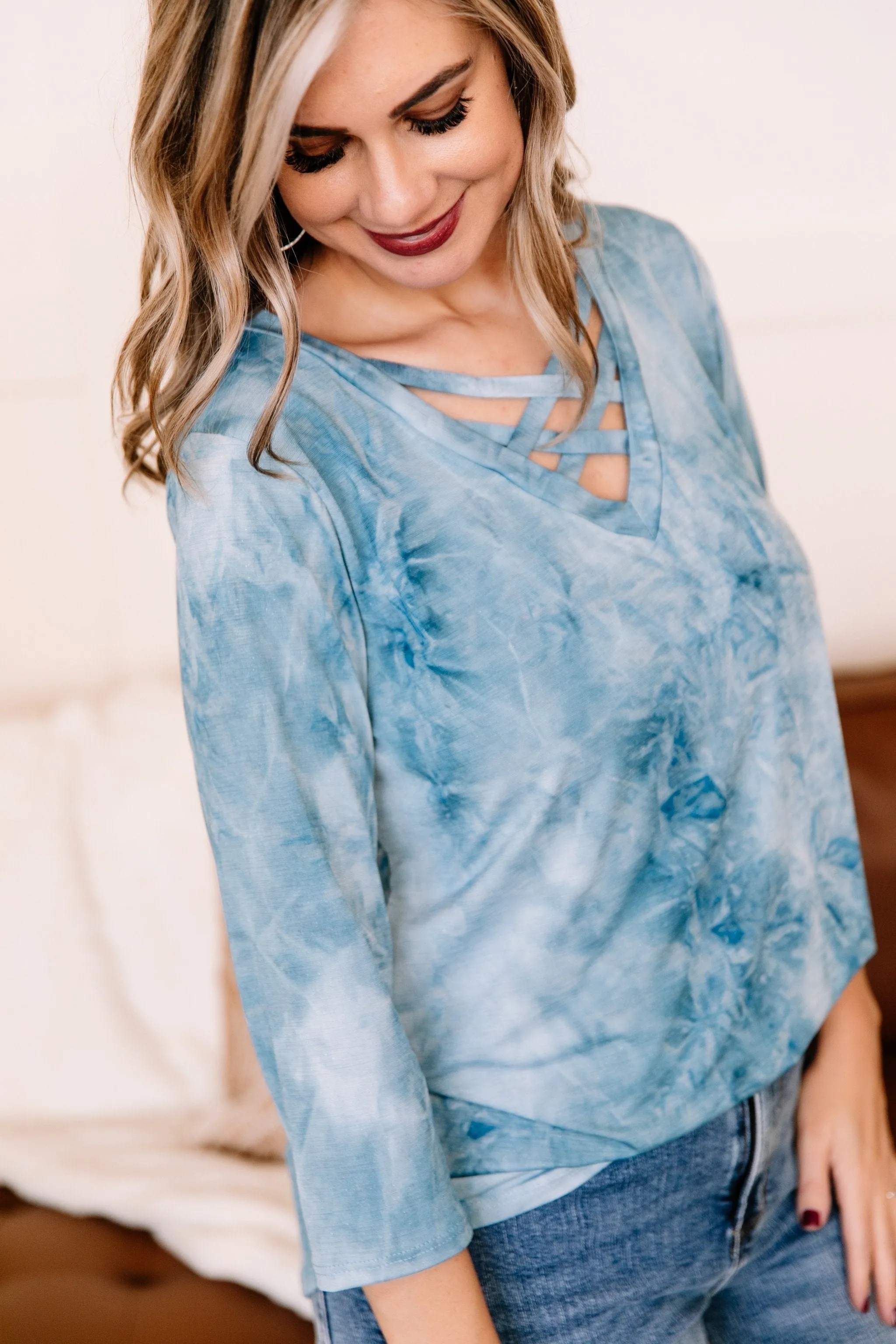 Glitter In The Air Blue Top