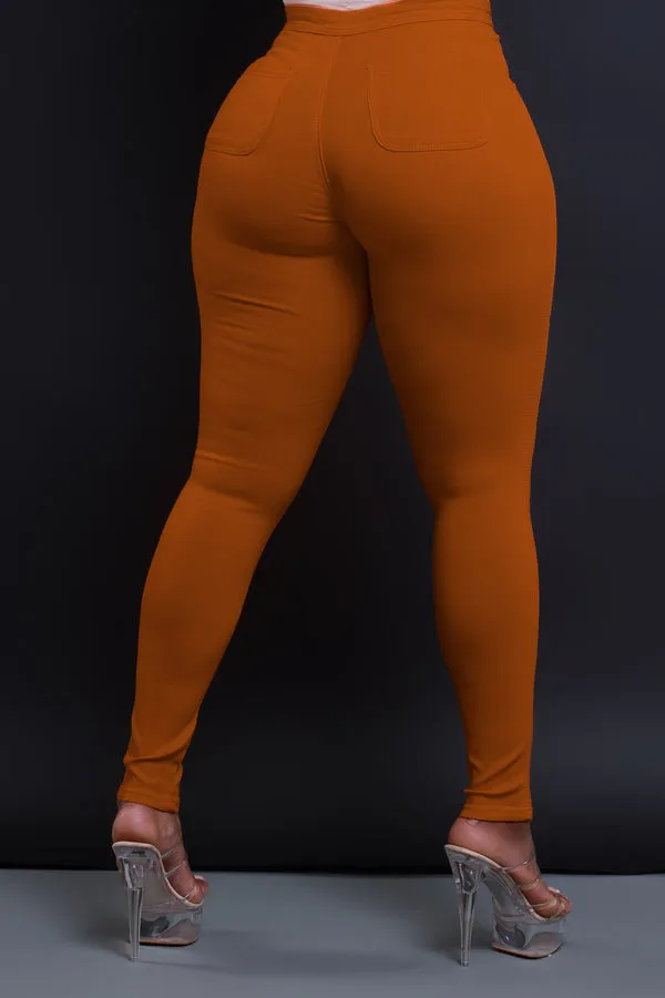 GP2101XP-High Waist Stretch Pants(PLUS)
