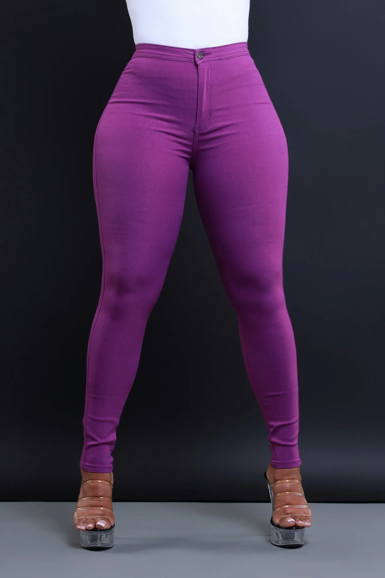 GP2101XP-High Waist Stretch Pants(PLUS)