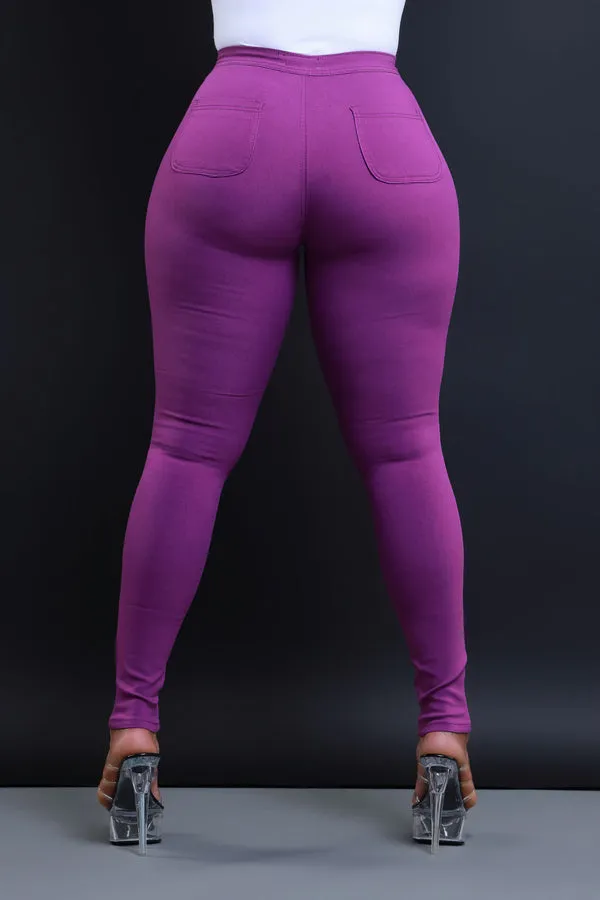 GP2101XP-High Waist Stretch Pants(PLUS)