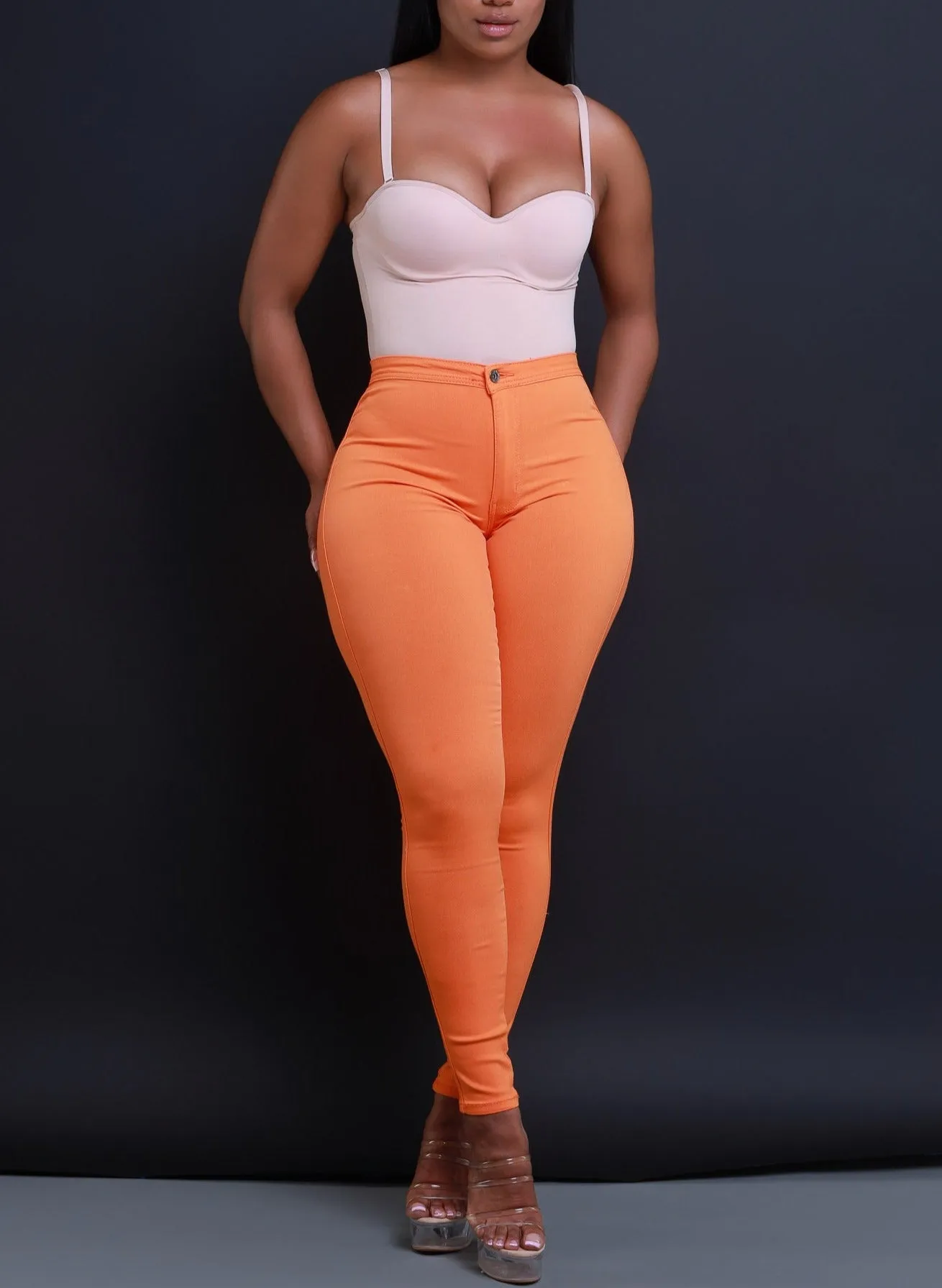 GP2101XP-High Waist Stretch Pants(PLUS)