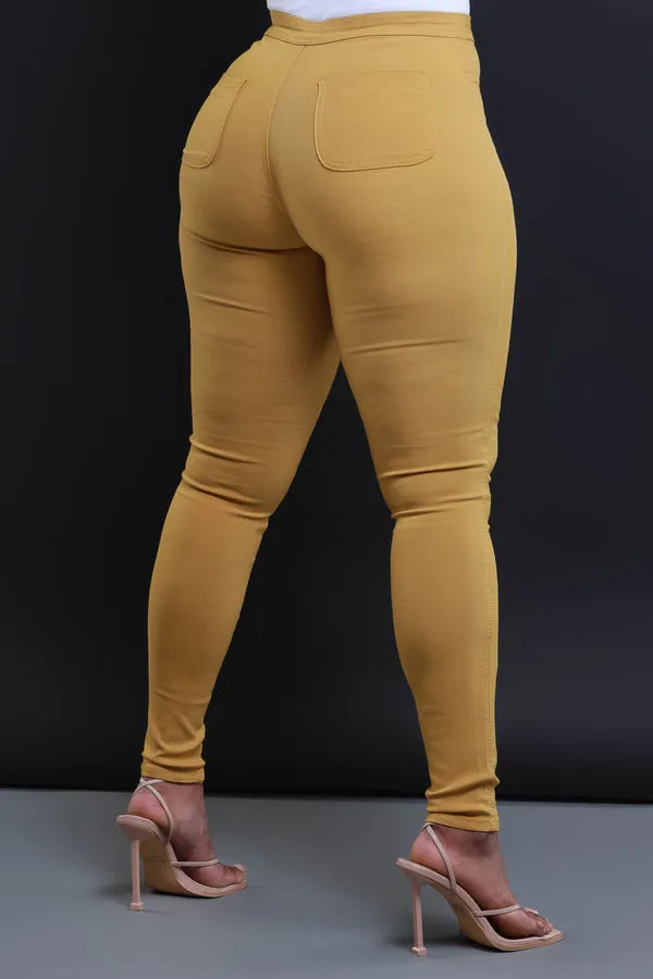 GP2101XP-High Waist Stretch Pants(PLUS)