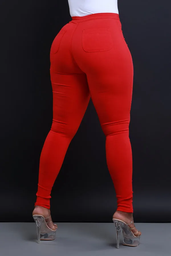 GP2101XP-High Waist Stretch Pants(PLUS)