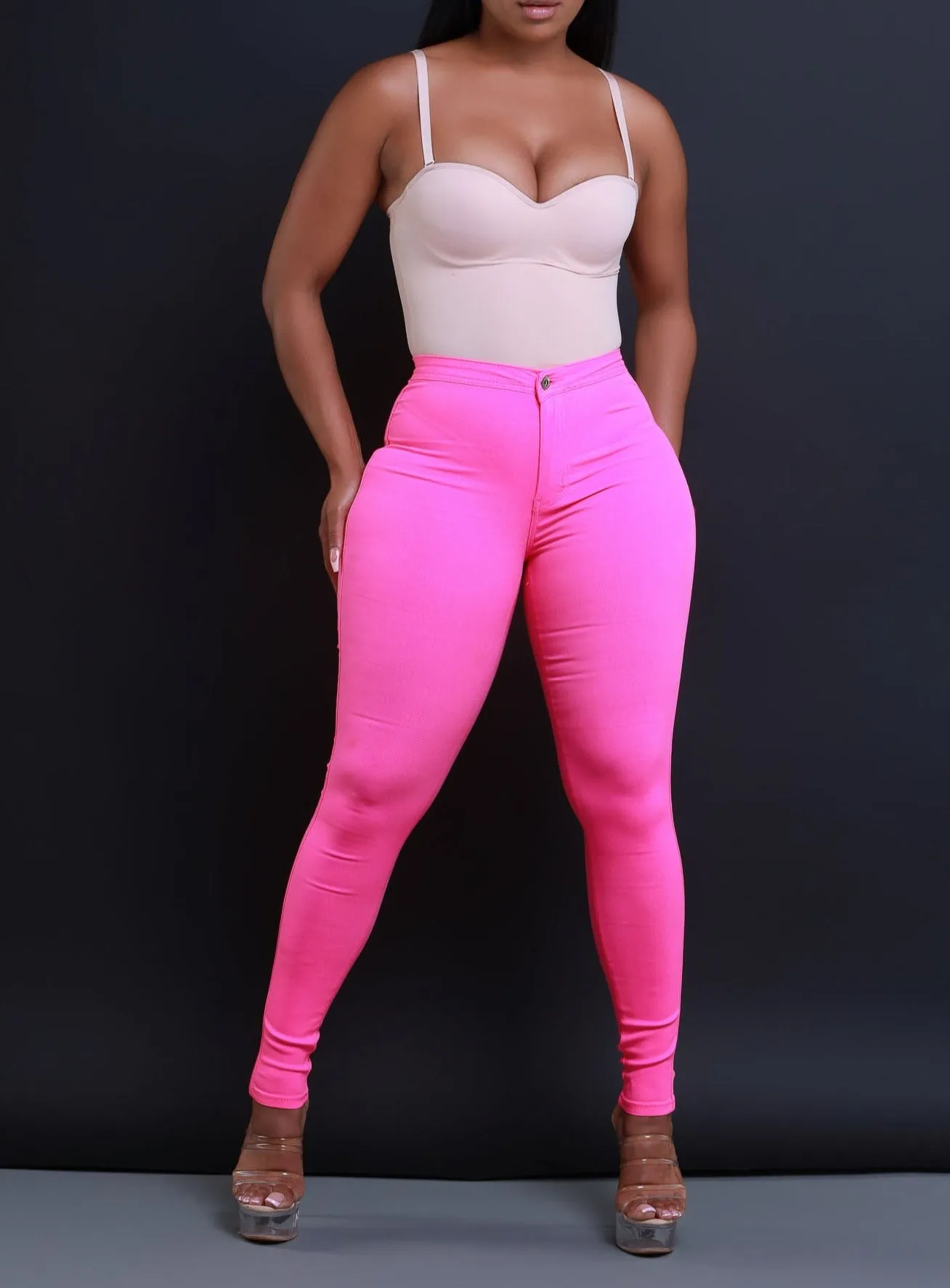 GP2101XP-High Waist Stretch Pants(PLUS)