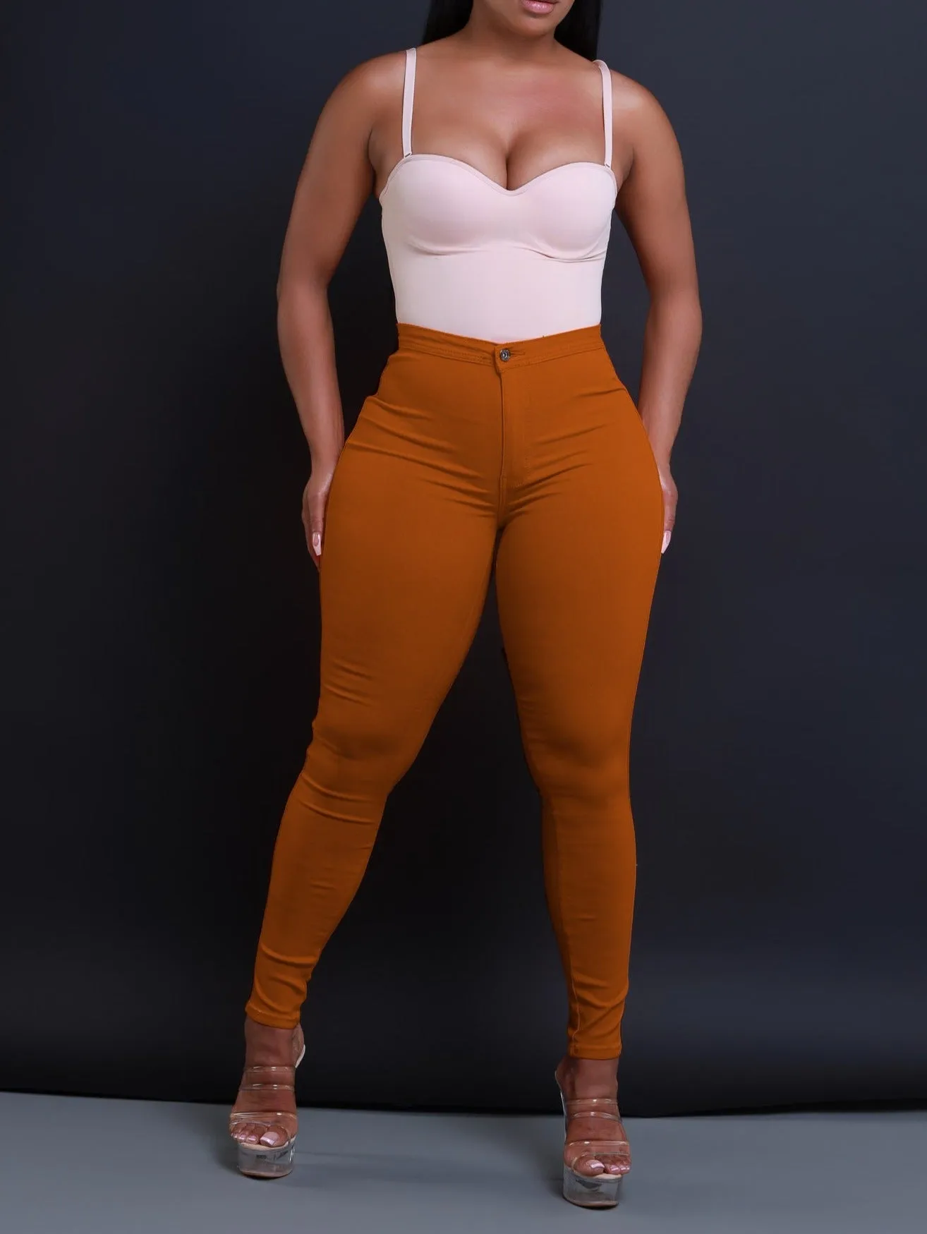 GP2101XP-High Waist Stretch Pants(PLUS)