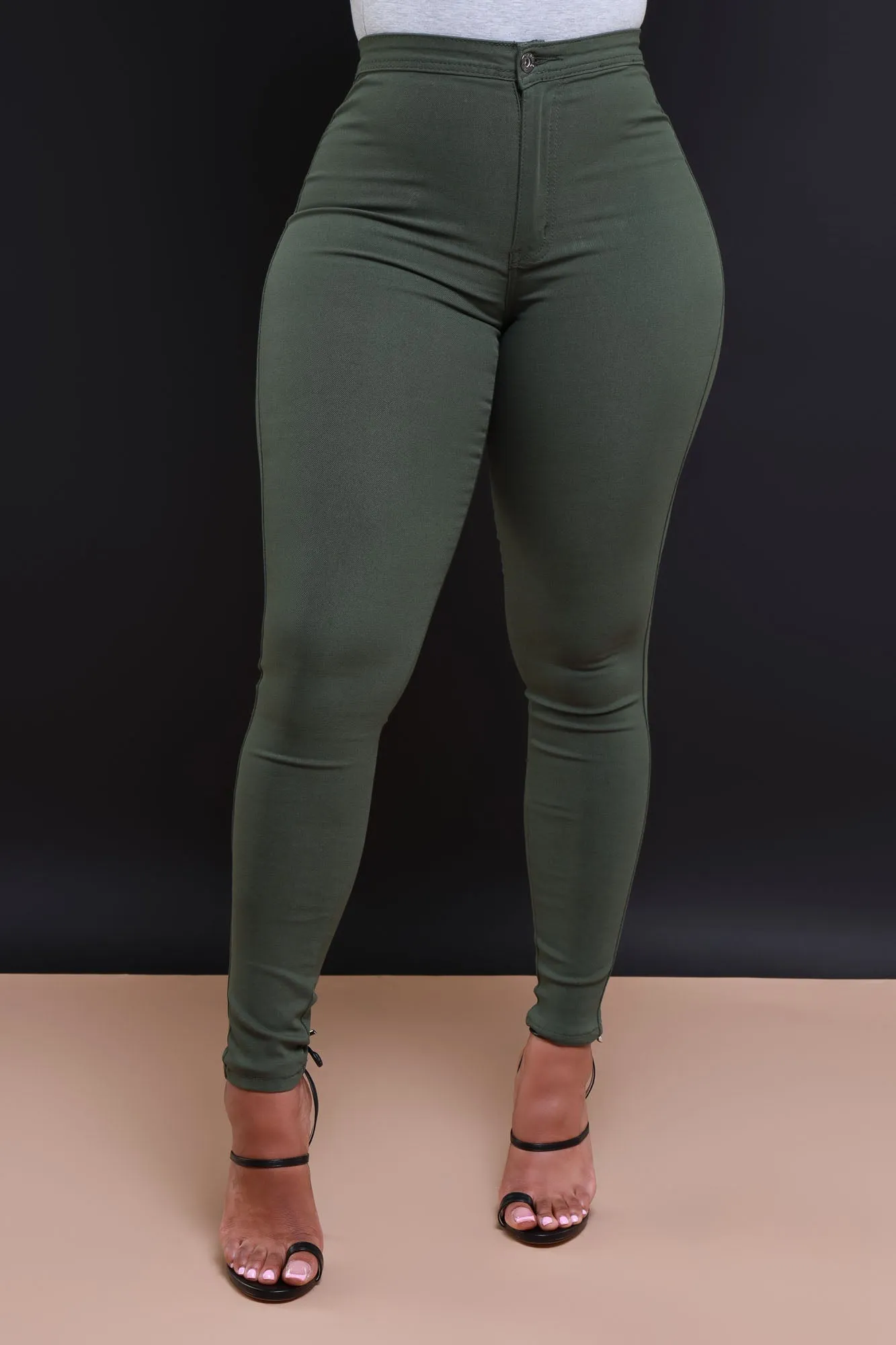 GP2101XP-High Waist Stretch Pants(PLUS)