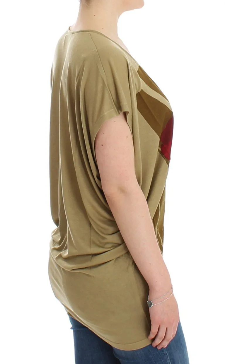 Green print shortsleeve t-shirt