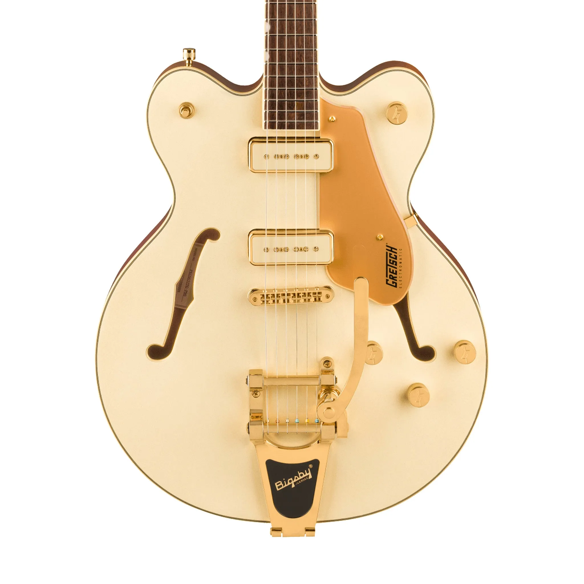 Gretsch Electromatic Pristine LTD Center Block Double-Cut Electric Guitar w/Bigsby, White Gold