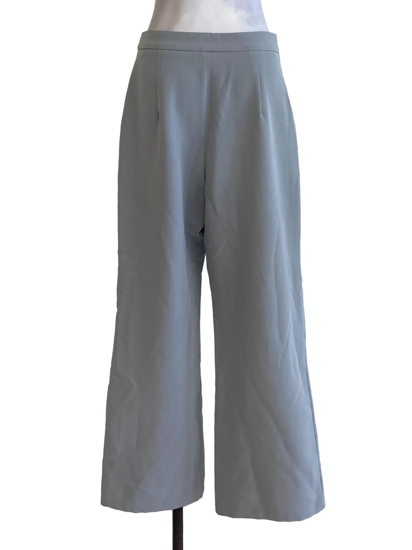 Grey Bluish Straight Cut Pants