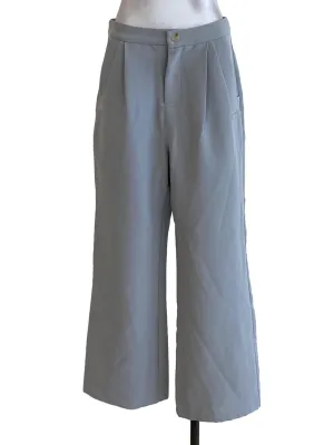 Grey Bluish Straight Cut Pants