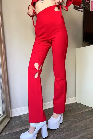 Heart Cut Out Pants