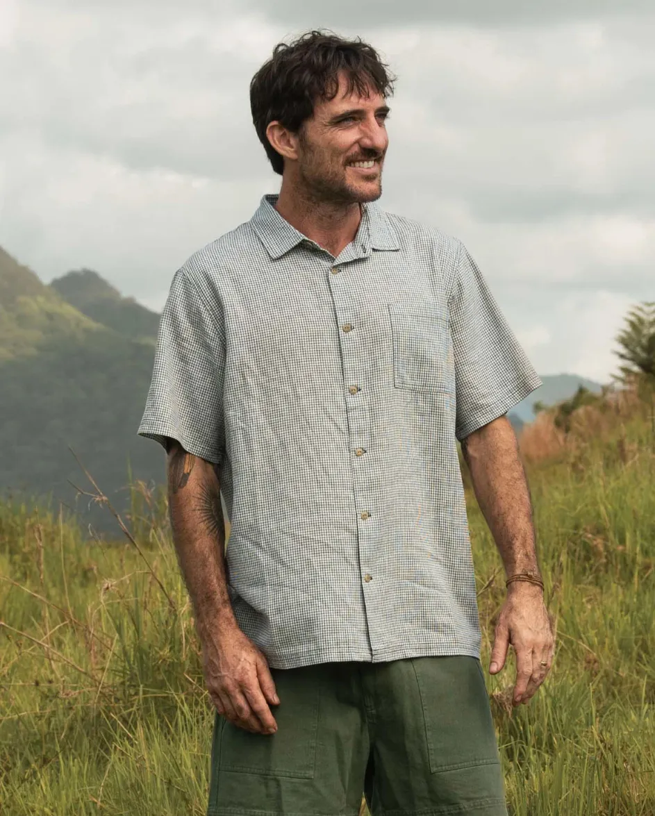 Hemp Check Shirt Black