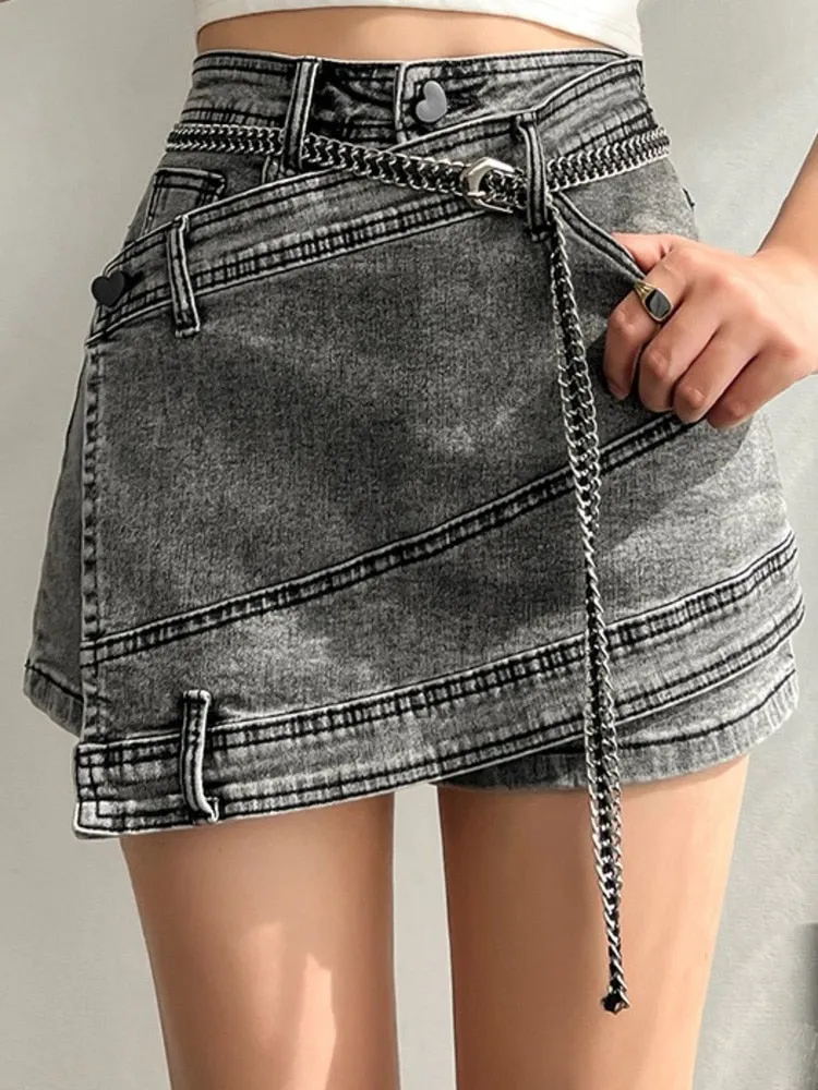 High Waist Irregular Skirt