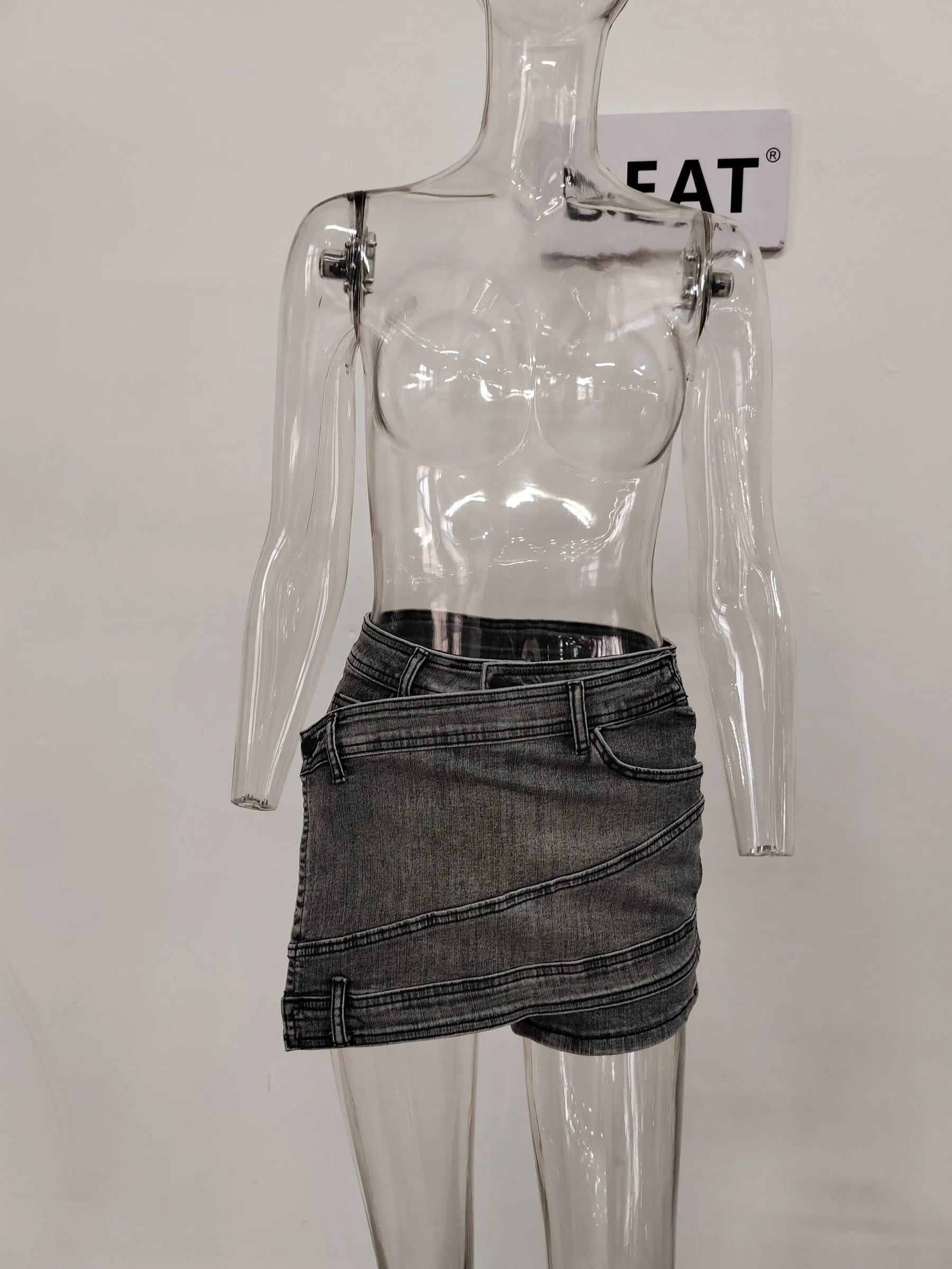 High Waist Irregular Skirt