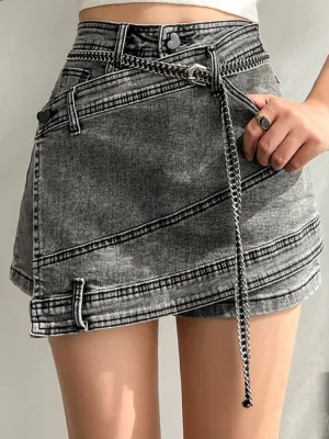 High Waist Irregular Skirt