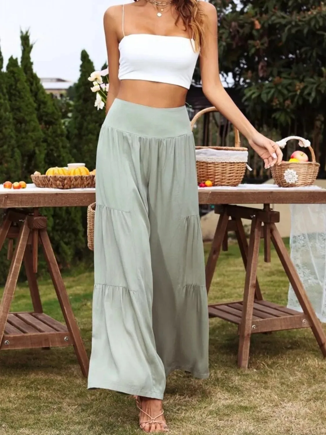 High Waist Wide Leg Pants S-2XL