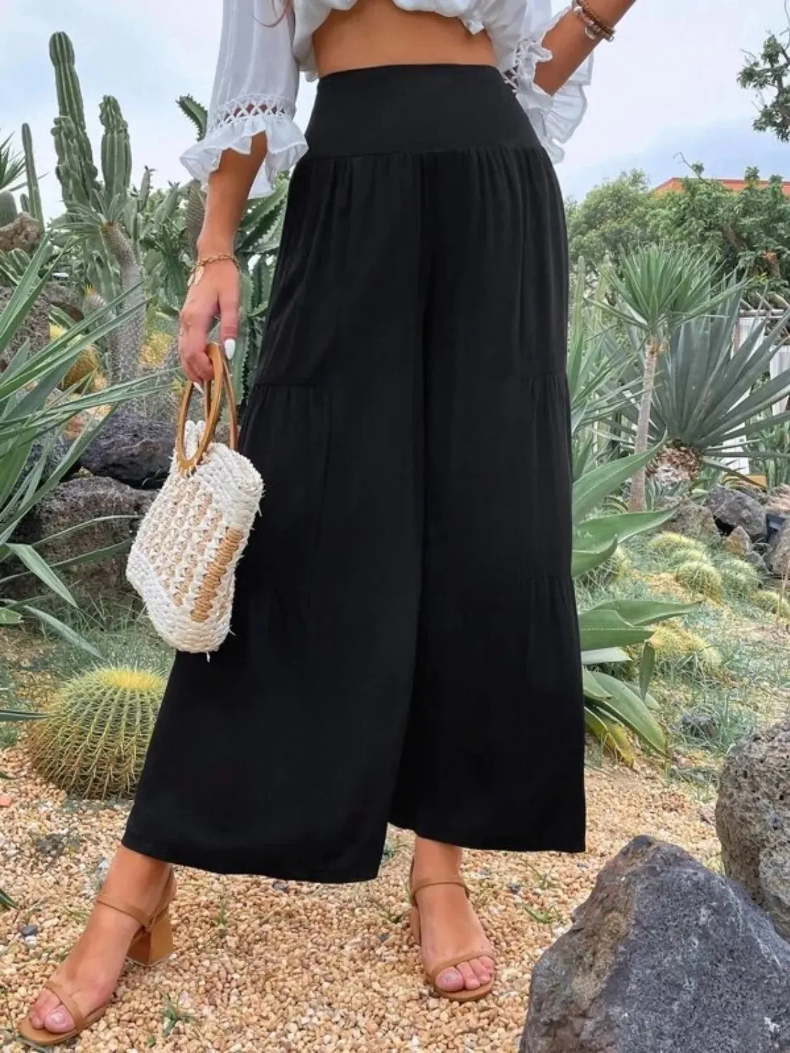 High Waist Wide Leg Pants S-2XL