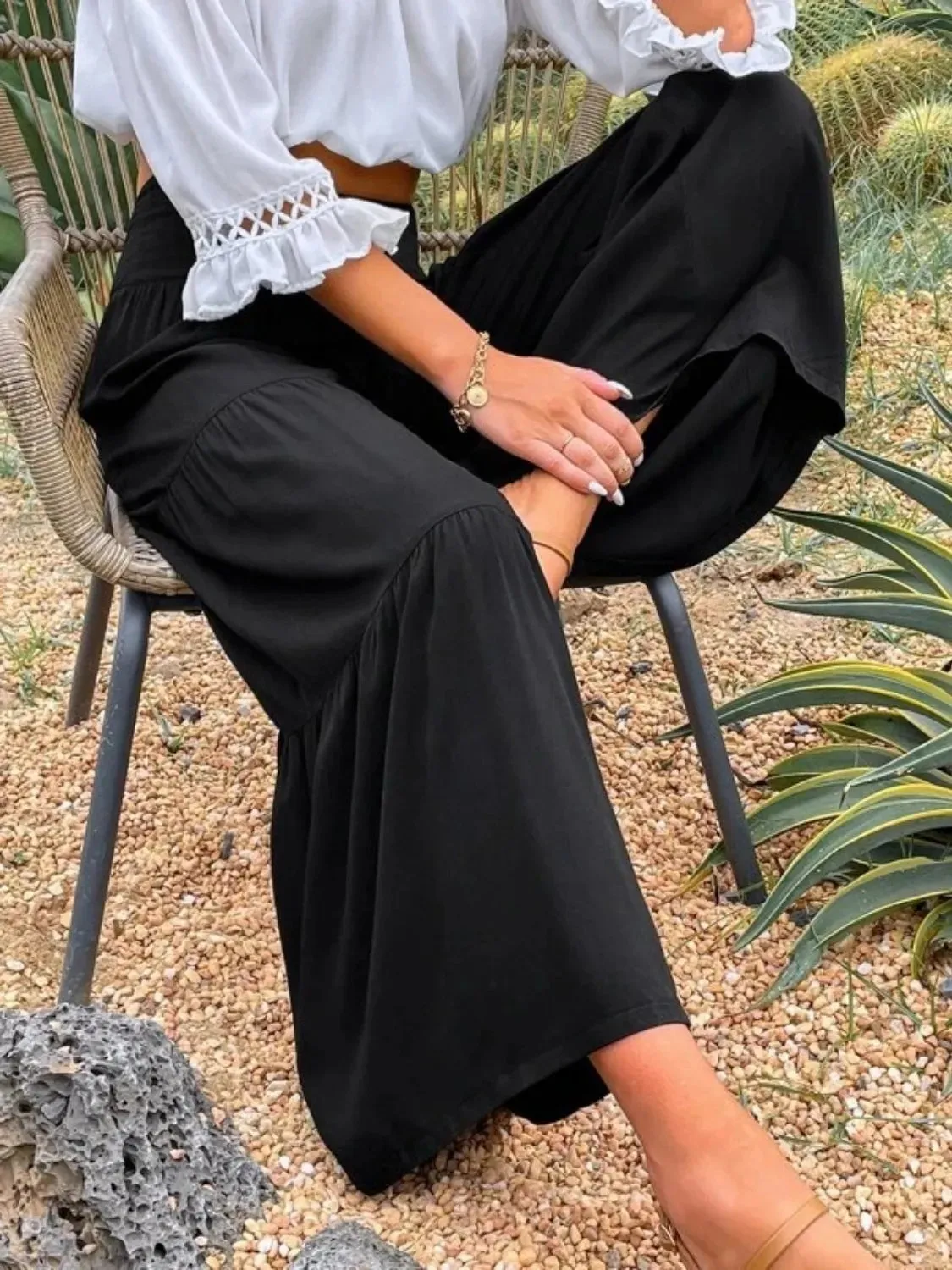 High Waist Wide Leg Pants S-2XL