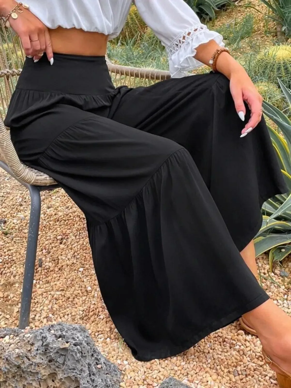 High Waist Wide Leg Pants S-2XL