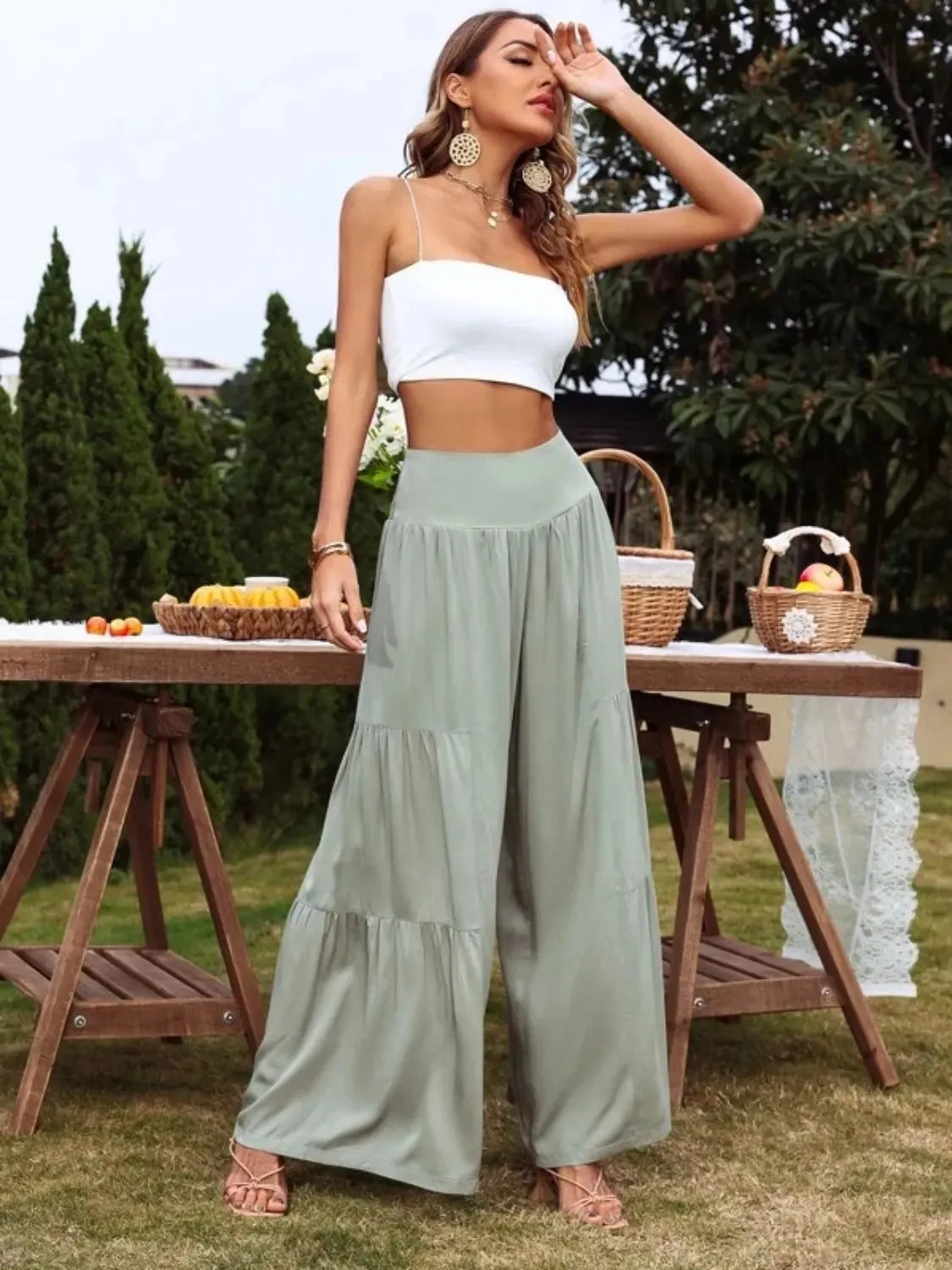 High Waist Wide Leg Pants S-2XL