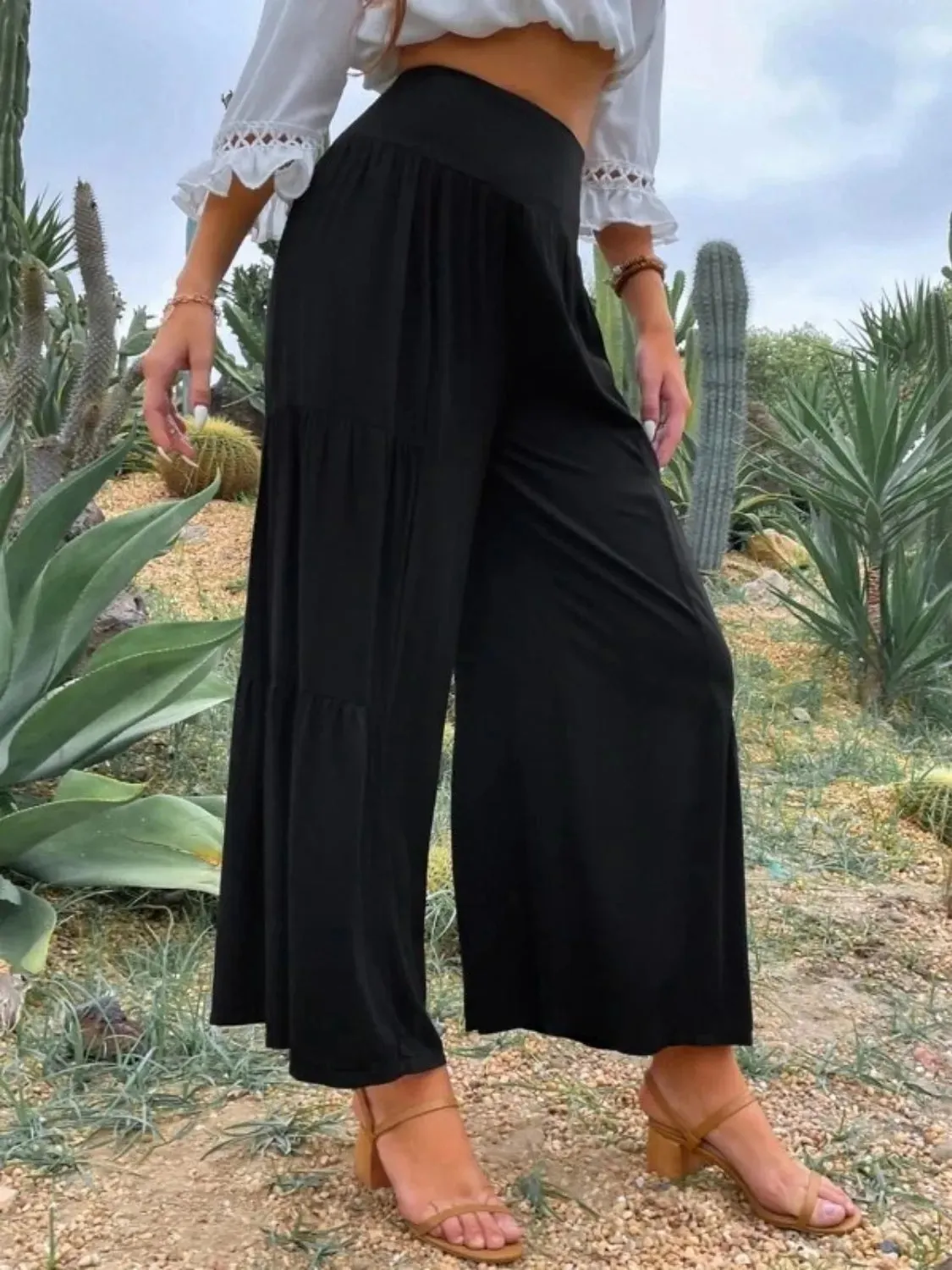 High Waist Wide Leg Pants S-2XL