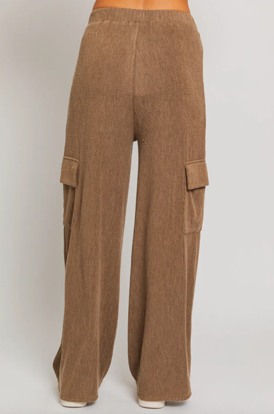 High Waisted Cargo Knit Pants