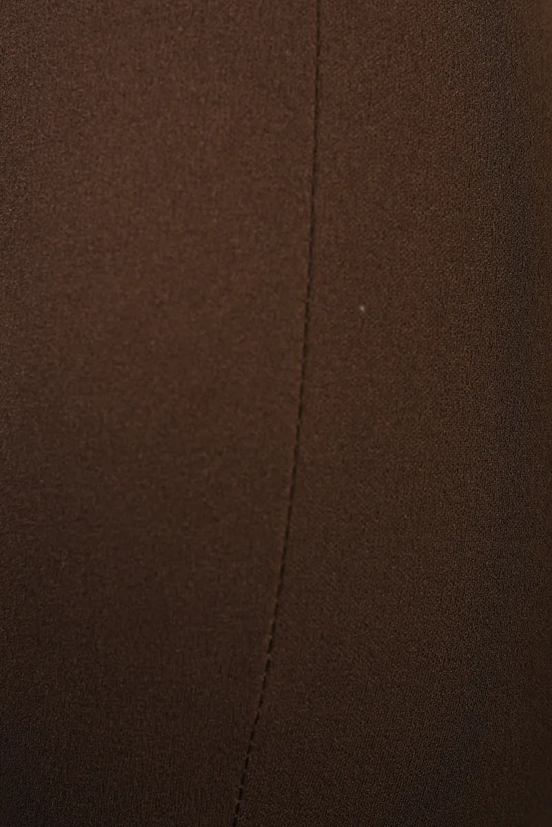 High Waisted Flare Leg Trouser