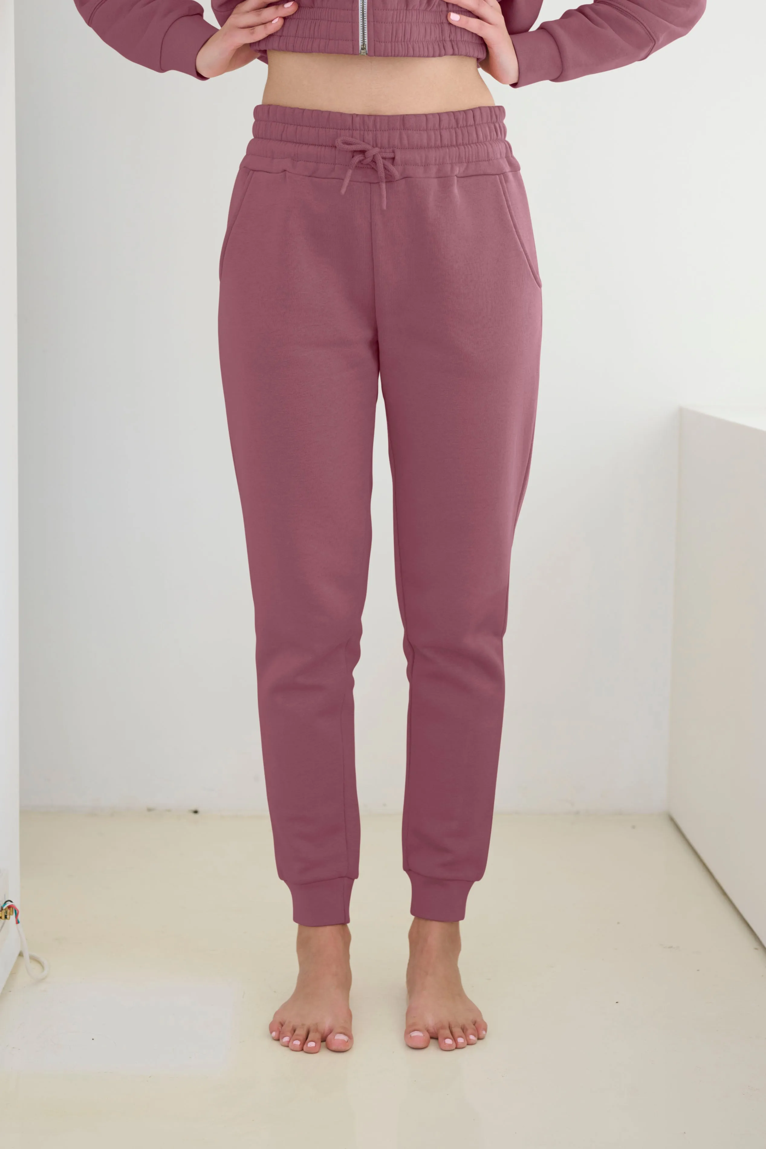 High-waisted Jogger Mauve
