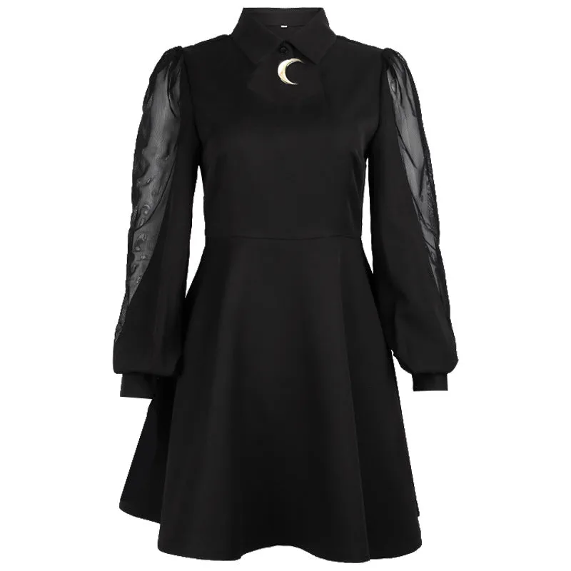 Hollow Moon Collar Dress SD00868