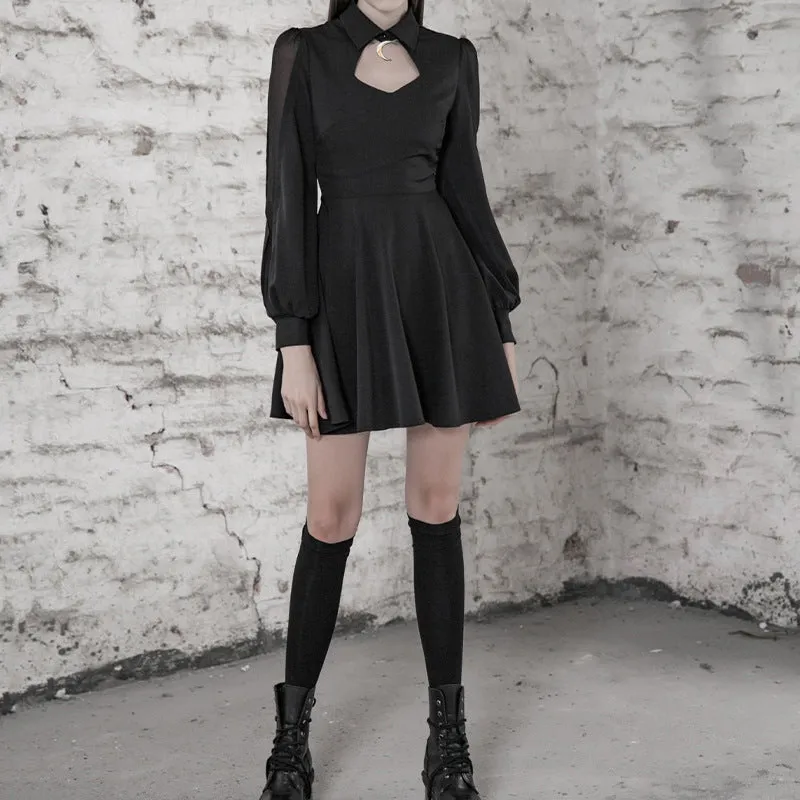 Hollow Moon Collar Dress SD00868