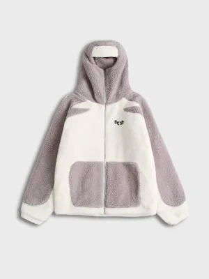 IGNITE - Wolf Grey & White Sherpa Ninja Fleece