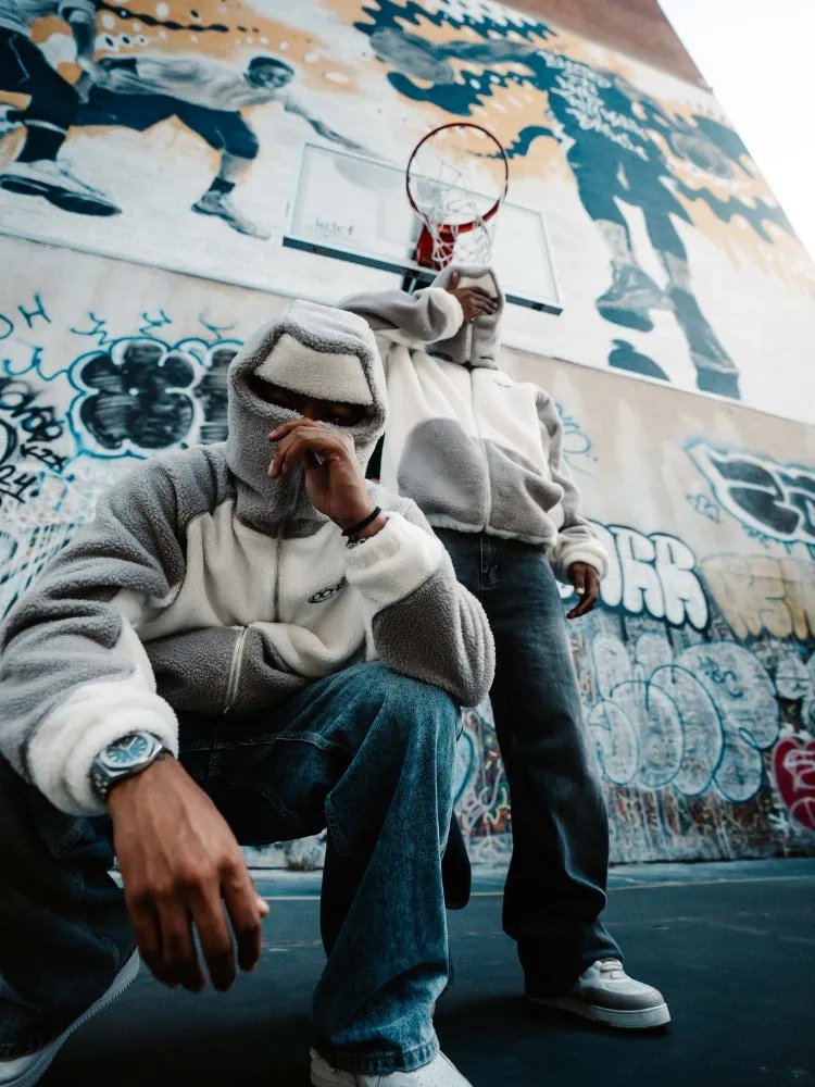 IGNITE - Wolf Grey & White Sherpa Ninja Fleece