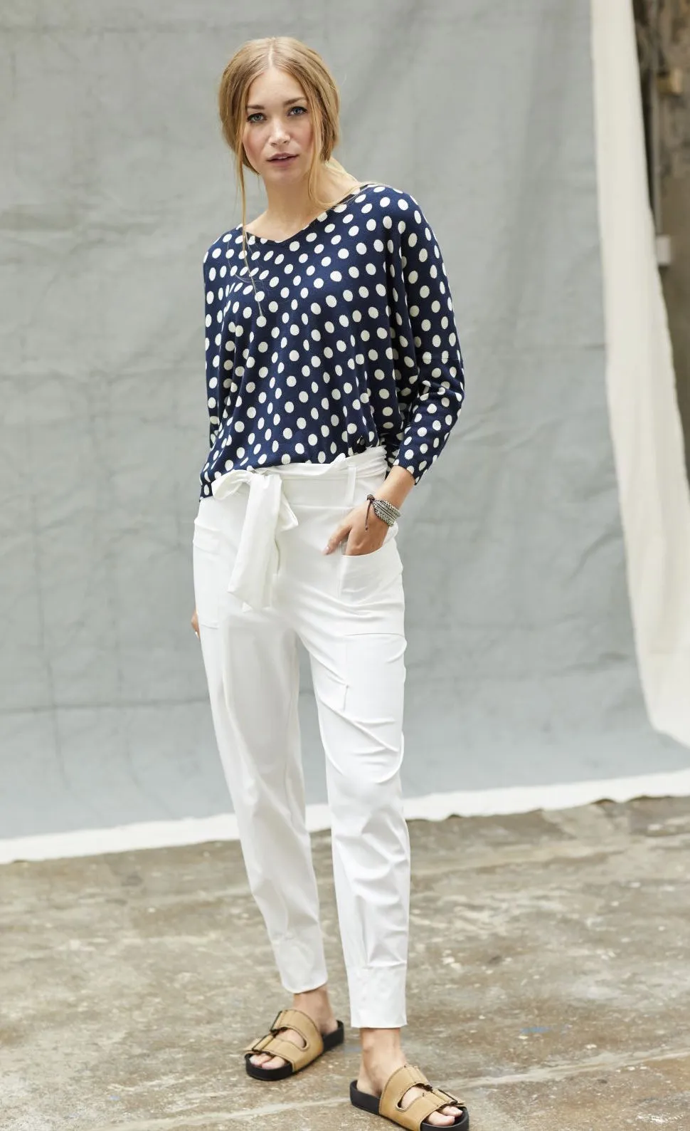 Indies White Collin Pants