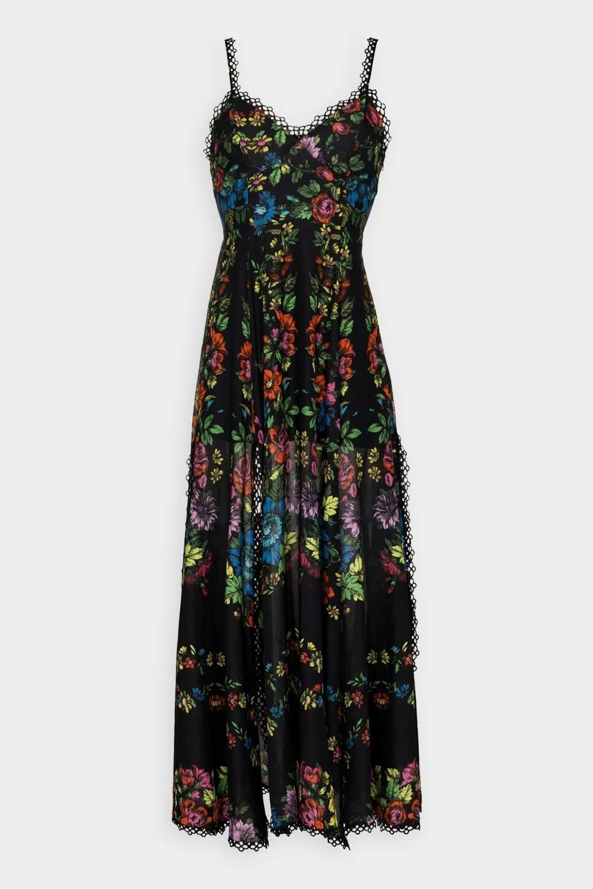 Iraso Long Dress in Garden Black Print