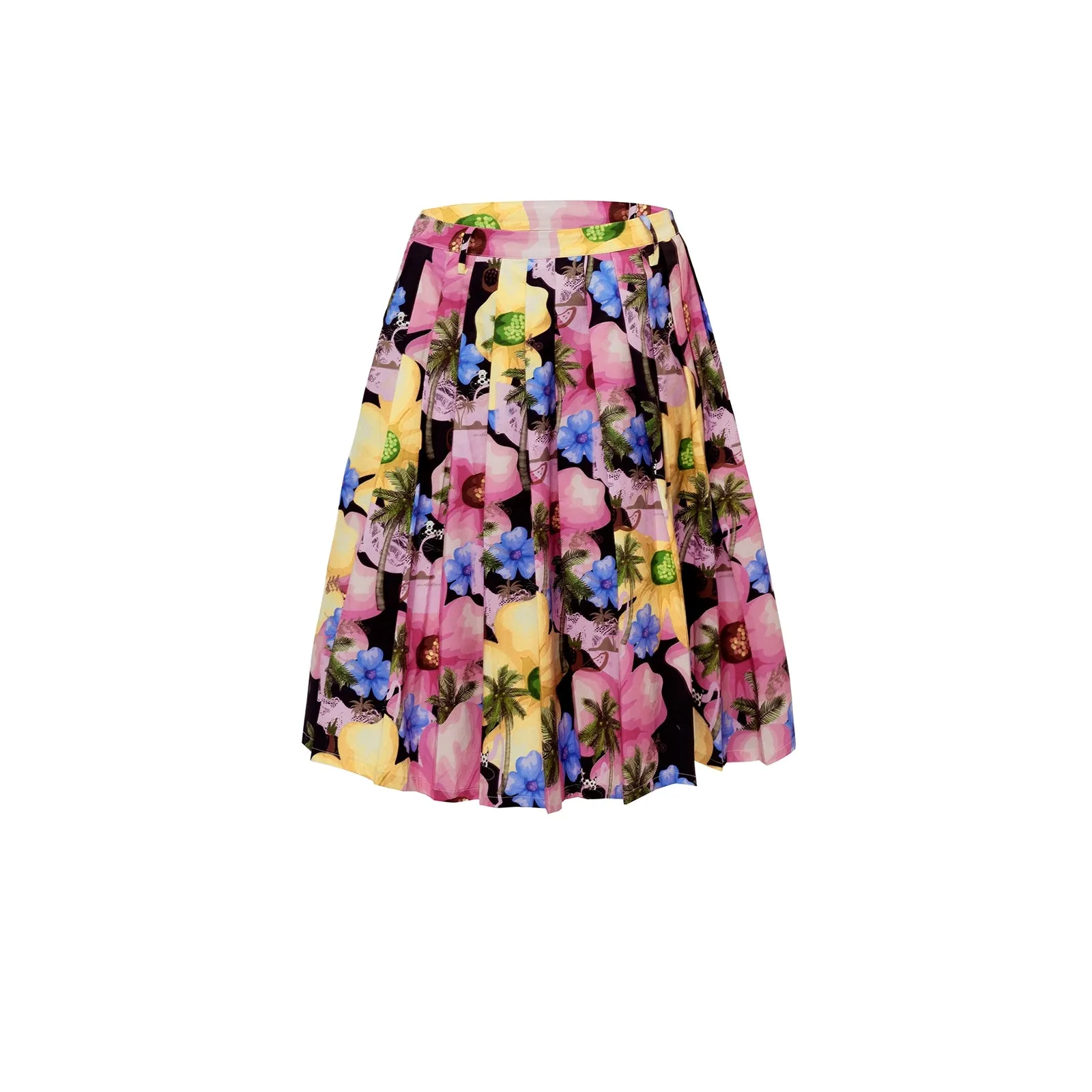 Island Pleated Floral Skirt