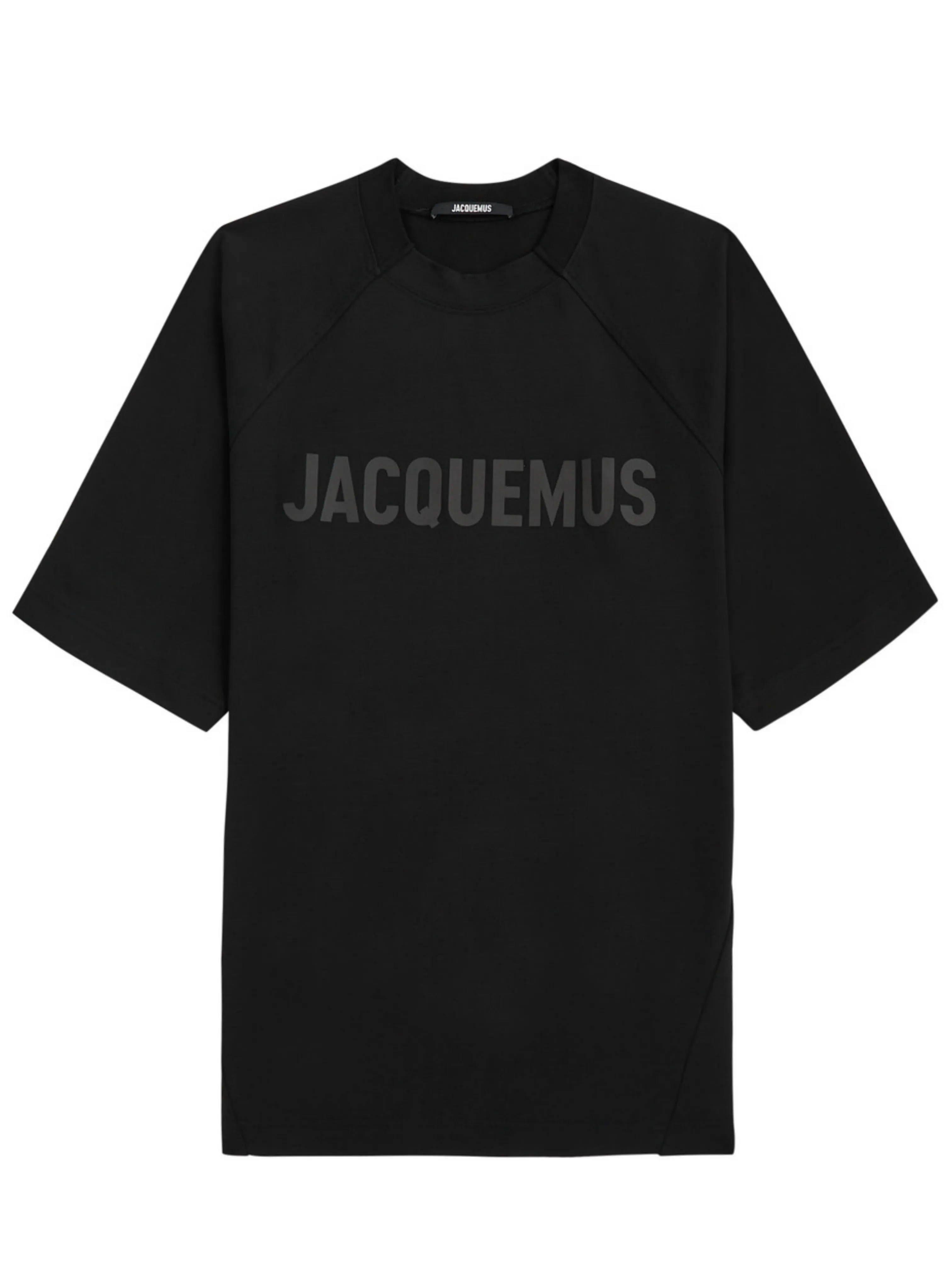 JACQUEMUS LE TYPO OVERSIZED TEE BLACK