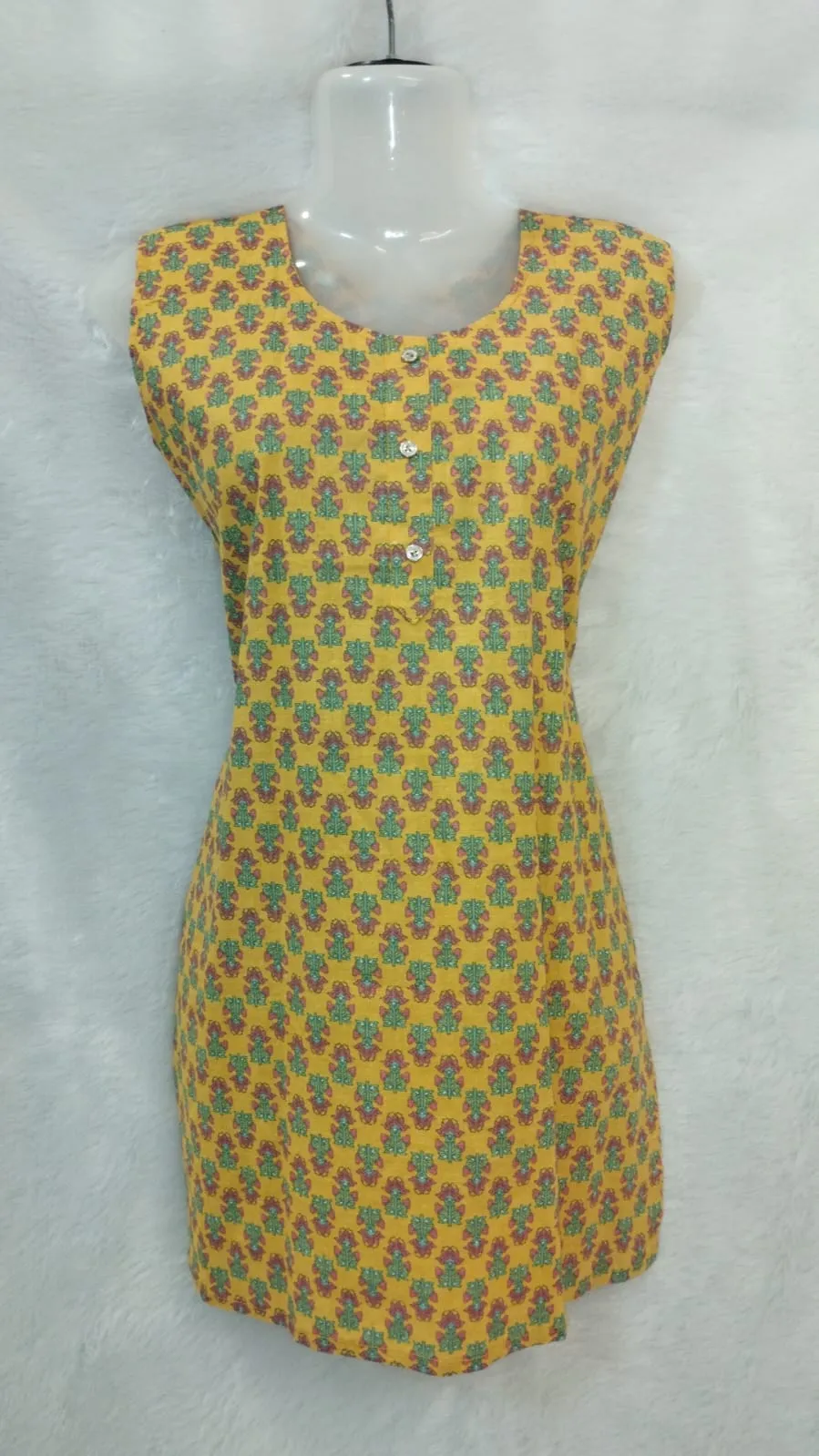 JAIPURI PRINT SHORT COTTON KURTI
