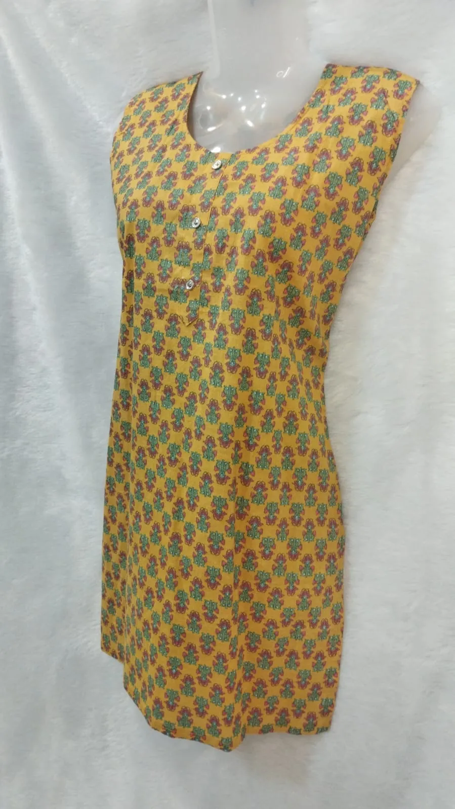 JAIPURI PRINT SHORT COTTON KURTI