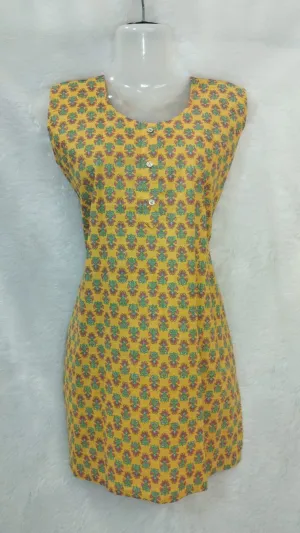 JAIPURI PRINT SHORT COTTON KURTI