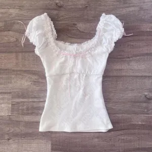 JazzHer Aesthetic Maiden Casual Simple Shirt Summer Y2K Women's Popular Chic Clothing Artsy Backless Cute Pullover Lace Sweet Thin tops