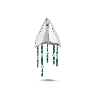 Jellyfish Single Earring in Silver