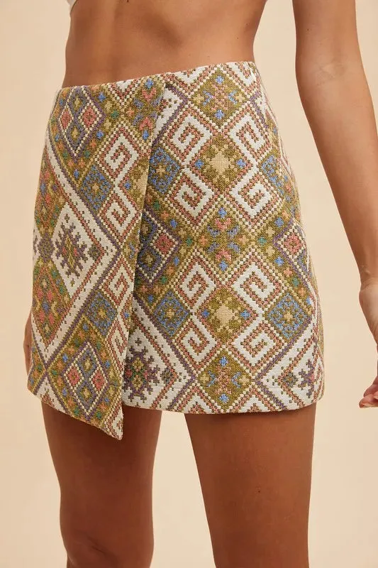 Jess Wrap Mini Skirt