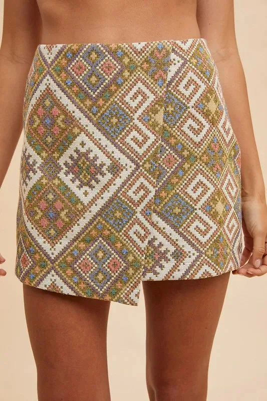 Jess Wrap Mini Skirt