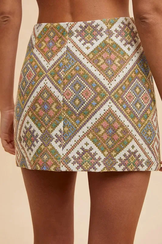 Jess Wrap Mini Skirt