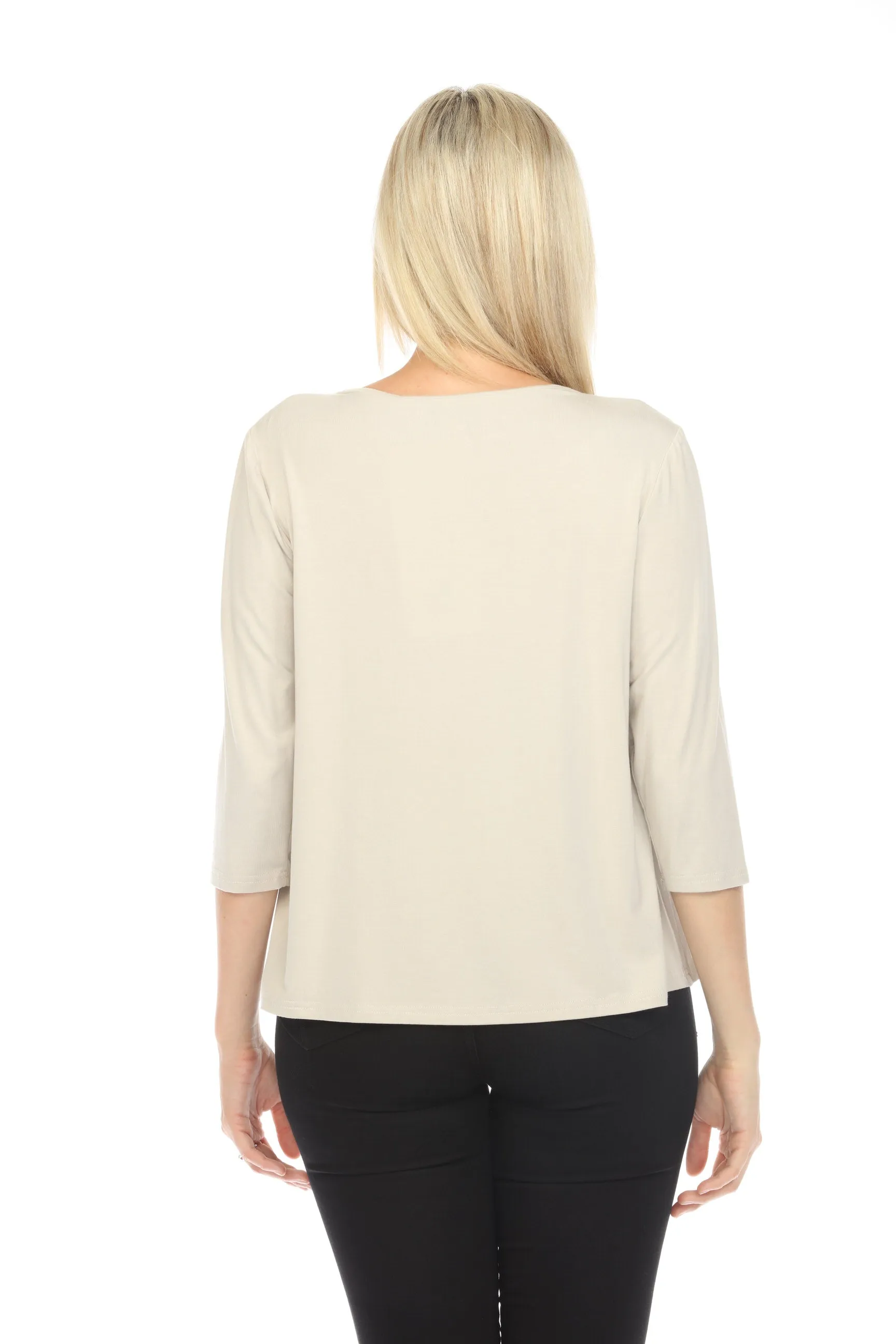 Joseph Ribkoff V-Neck 3/4 Sleeve T-Shirt Top 241038