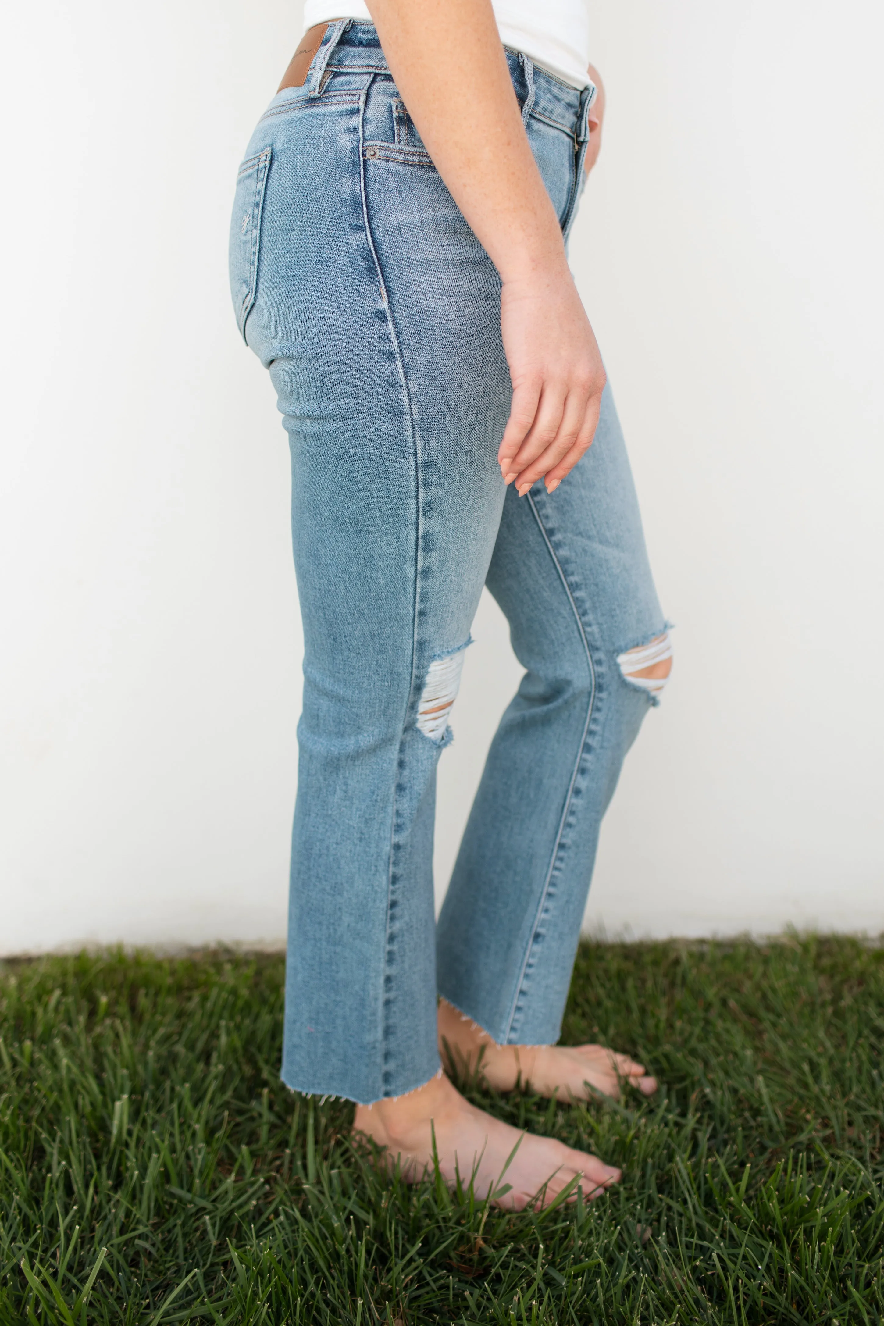 Kate Mid Rise Boot Cut Jeans